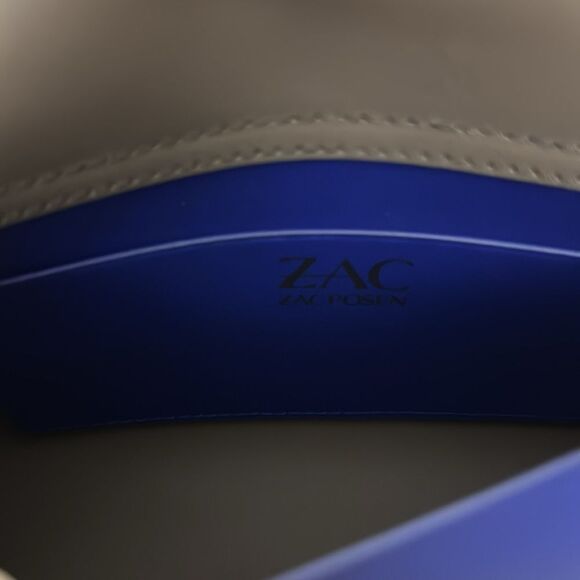 Zac Posen Eartha Cobalt Blue Folded Gusset Leather Crossbody With Dustbag - Picture 14 of 15